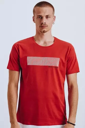Herren T-shirt mit Aufdruck Rot Dstreet RX4651