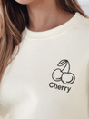 Damen Sweatshirt in Übergröße mit Stickerei CHERSOFT ecru Dstreet BY1400