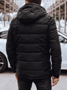 Herren Steppwinterjacke mit Kapuze schwarz Dstreet TX4892