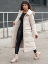 Damen Winterjacke GLAMPUFF beidseitig gesteppt mit Kapuze beige Dstreet TY4605