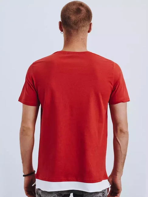 Herren T-shirt mit Aufdruck Rot Dstreet RX4651