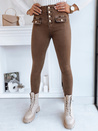 Damen Jeans mit hoher Taille SKULL Farbe Braun DSTREET UY1728