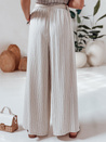 Damen Hose mit weitem Bein und Gürtel SUMMERLINE beige Dstreet UY2697