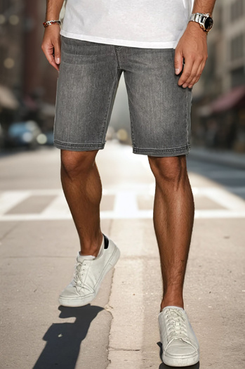 Graue Shorts im Denim-Look für Männer Dstreet SX2501