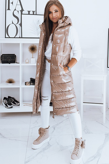 Damen Steppweste GANTINI Farbe Camel DSTREET TY2021