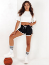 Damen Trainingsanzug kurze Shorts TOP SPORT schwarz Dstreet SY0407