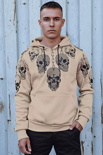 Herren-Kapuzenpullover beige Dstreet BX5842