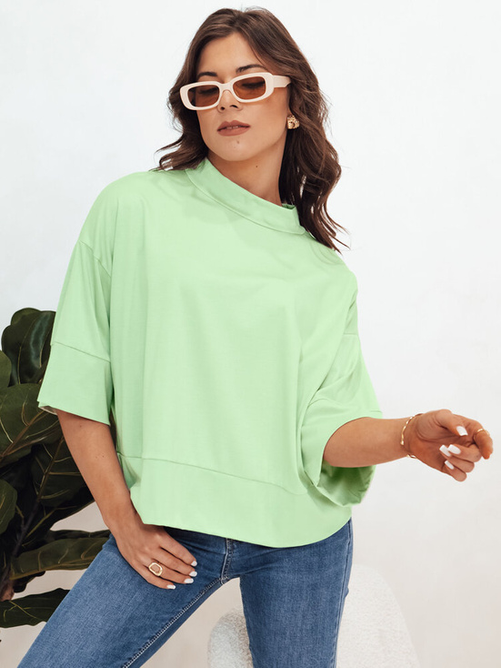 Damen Bluse mit kurze Ärmeln CHARMA Farbe Hellgrün DSTREET RY2475