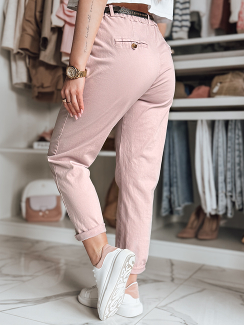 Damen Chinohose mit Gürtel RELCIX rosa Dstreet UY2583