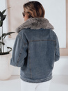 Damen FURDENIM Jeansjacke mit Fell hellblau Dstreet TY4755