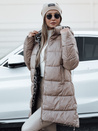 Damen Winterjacke PURRBREEZ lang gesteppt wendbar mit Kapuze camel Dstreet TY4660