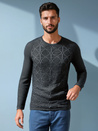 Anthrazitfarbener Herren-Pullover WX2305