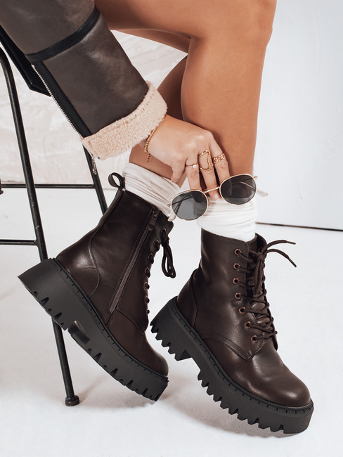 Damen isolierte Trapper braun Dstreet ZY1206