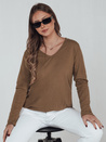 Damenbluse in Übergröße VAVLSTYLES einfarbig camel Dstreet RY2686