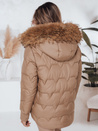 SNOWMISS Damen Winterjacke gesteppt beige mit Kapuze Dstreet TY5000