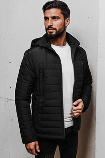 Herren Übergangsjacke mit Steppkapuze schwarz Dstreet TX5007