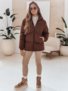 MISSFROST Damen Steppjacke mit Kapuze braun Dstreet TY4959