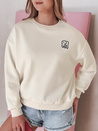 Damen Sweatshirt in Übergröße mit Stickerei SOFTSLON ecru Dstreet BY1433