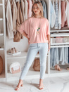 Damen Buttercreme Oversize-Bluse mit Anhänger LUZVIA puderrosa Dstreet RY2774