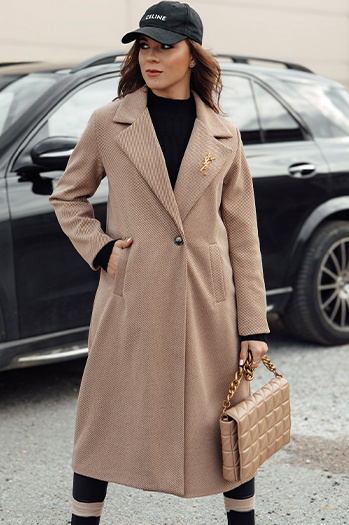 Langer Mantel in Übergröße MANTOVA camel Dstreet NY0739