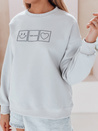 Damen Sweatshirt in Übergröße mit Stickerei EASYJOY blau Dstreet BY1516