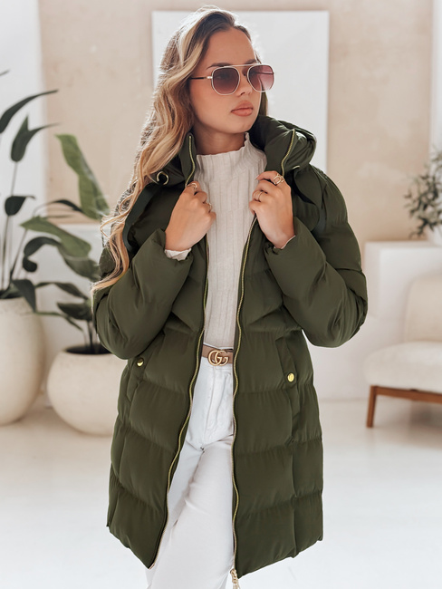 Damen Winterjacke mit Kapuze GABRIELLE grün Dstreet TY4364