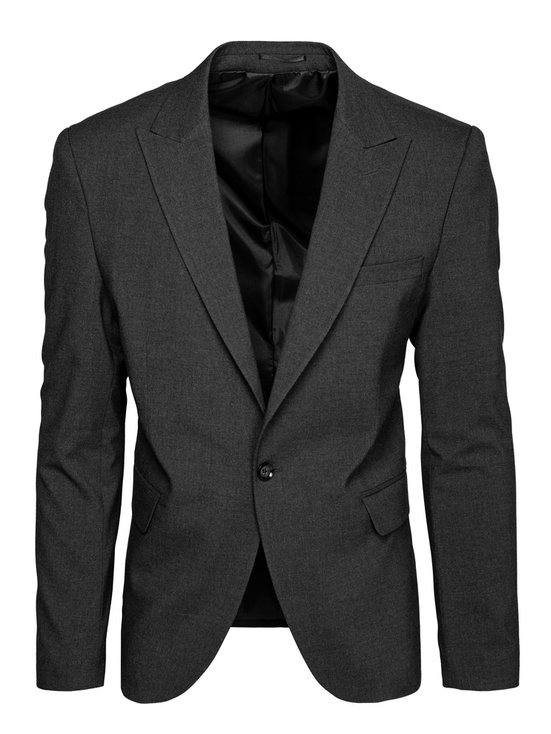 Einreihiger dunkelgrauer Blazer für Herren Dstreet MX0617