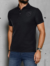 Herren Poloshirt mit Patch schwarz Dstreet PX0624