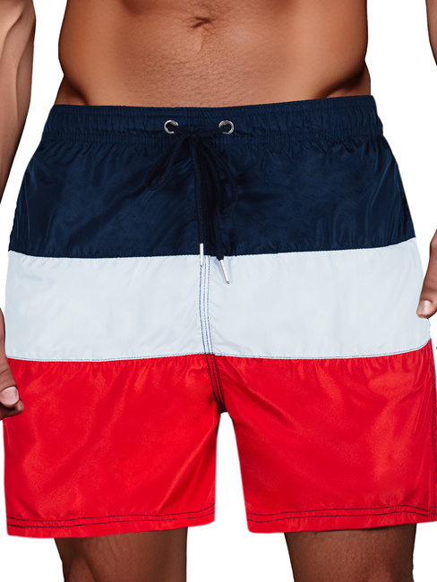 Marineblaue und graue Schwimmshorts für Männer Dstreet SX2516