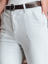Damen Slim Fit Hose mit Gürtel TAIRONIK hellgrau Dstreet UY2538