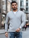 Herren-Pullover mit Stehkragen hellgrau Dstreet WX2348