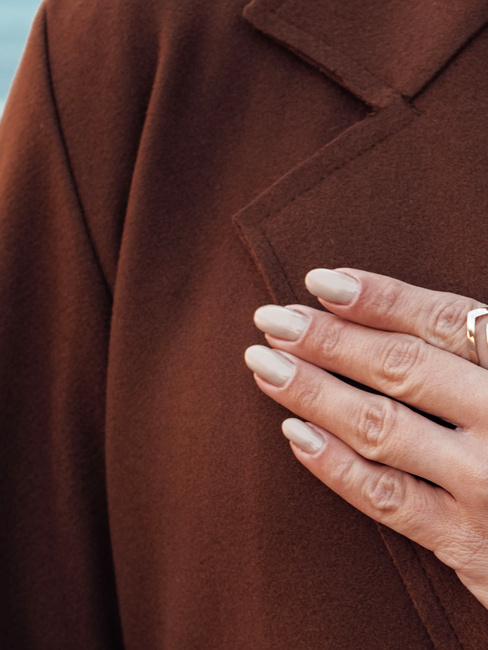 LINNORE Damenmantel in Übergröße lang chocolate Dstreet NY0705