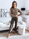 Damen Kurze Pullover TAMI Farbe Dunkelbeige DSTREET MY1760