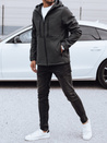Herren Softshell-Übergangsjacke mit Kapuze dunkelgrau Dstreet TX4817