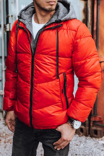 Herren Gesteppte Wintejacke Rot Dstreet TX3828