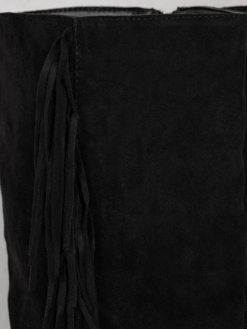 Damen Wildleder schwarz Stiefel Dstreet ZY1337