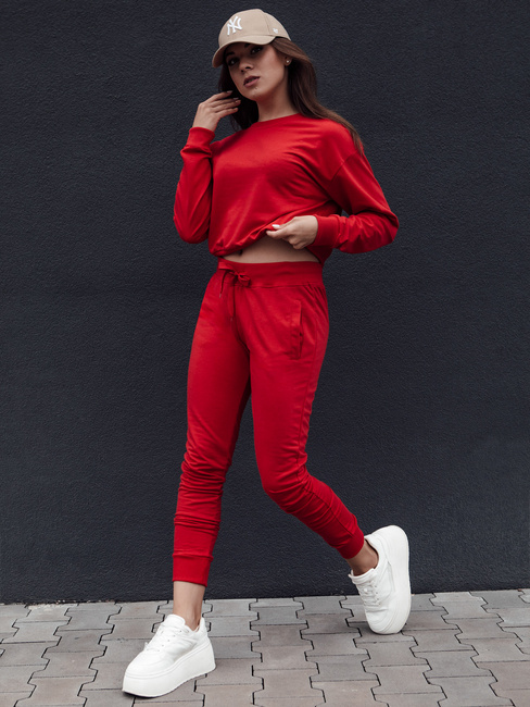 Damen Jogginghose RELAX MODE rot Dstreet UY2141