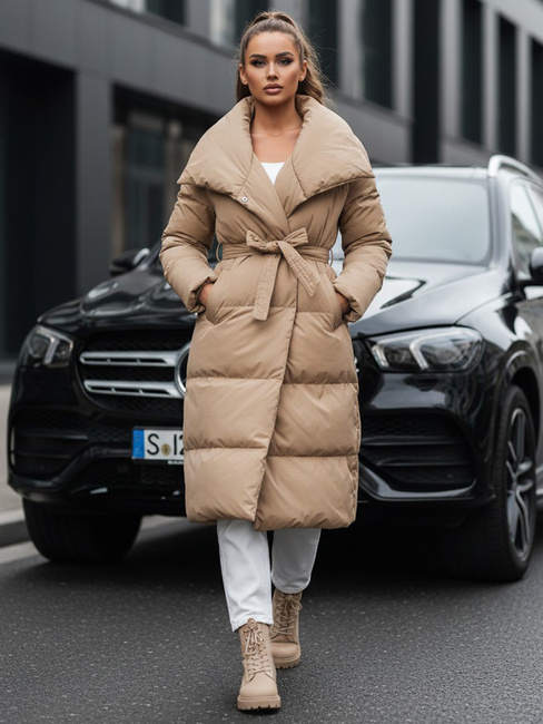 Damen Steppjacke Mantel FAVI camel Dstreet TY3091