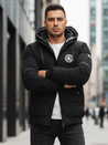 Herren Steppwinterjacke mit Kapuze schwarz Dstreet TX5072