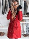 Damen Winterparka TRENDNEL Wendekapuze rot Dstreet TY4588