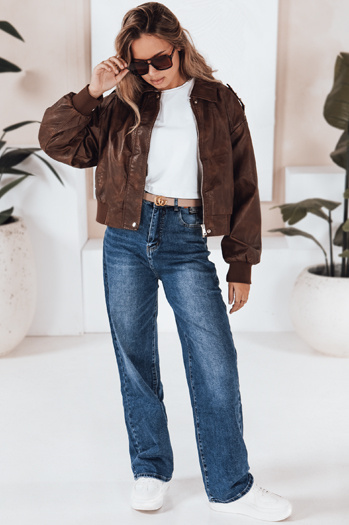 Blaue Damenjeans mit weitem Bein Dstreet UY2814