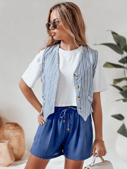 Damen Stoffshorts SUMMER TRIP blau Dstreet SY0434