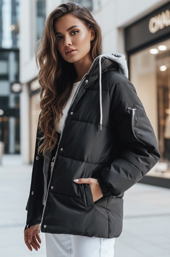 Damen Winterjacke SPACE Farbe Schwarz DSTREET UX4070