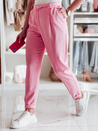 Elegante Damen Bundfaltenhose mit Gürtel PLISSO rosa Dstreet UY2519