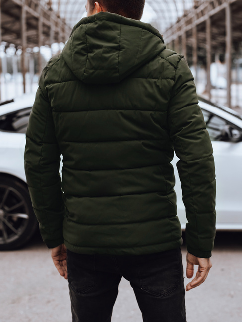 Herren Steppwinterjacke mit Kapuze grün Dstreet TX4893