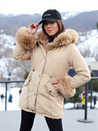 Damen Winter Parka Jacke mit Fell CHARMFUR beige Dstreet TY4770