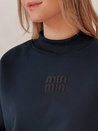 Damen Sweatshirt in Übergröße mit LOVASON Aufnäher navy blau Dstreet BY1416