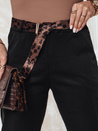 Damen Einheitsgröße LEOCINCIN Hose mit Gürtel schwarz Dstreet UY2260