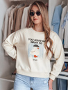 Damen Sweatshirt in Übergröße bedruckt GOOSHY ecru Dstreet BY1427