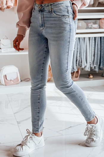 Damen Denim Skinny Hose ZIPSKINS blau Dstreet UY2385